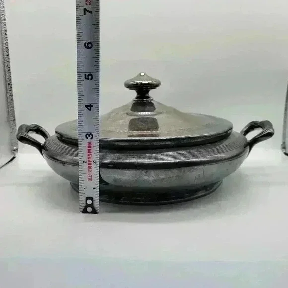 Vintage REED and BARTON Silver Plate Covered Dish/pan Handled No.1100. Taunton - Picture 2 of 15
